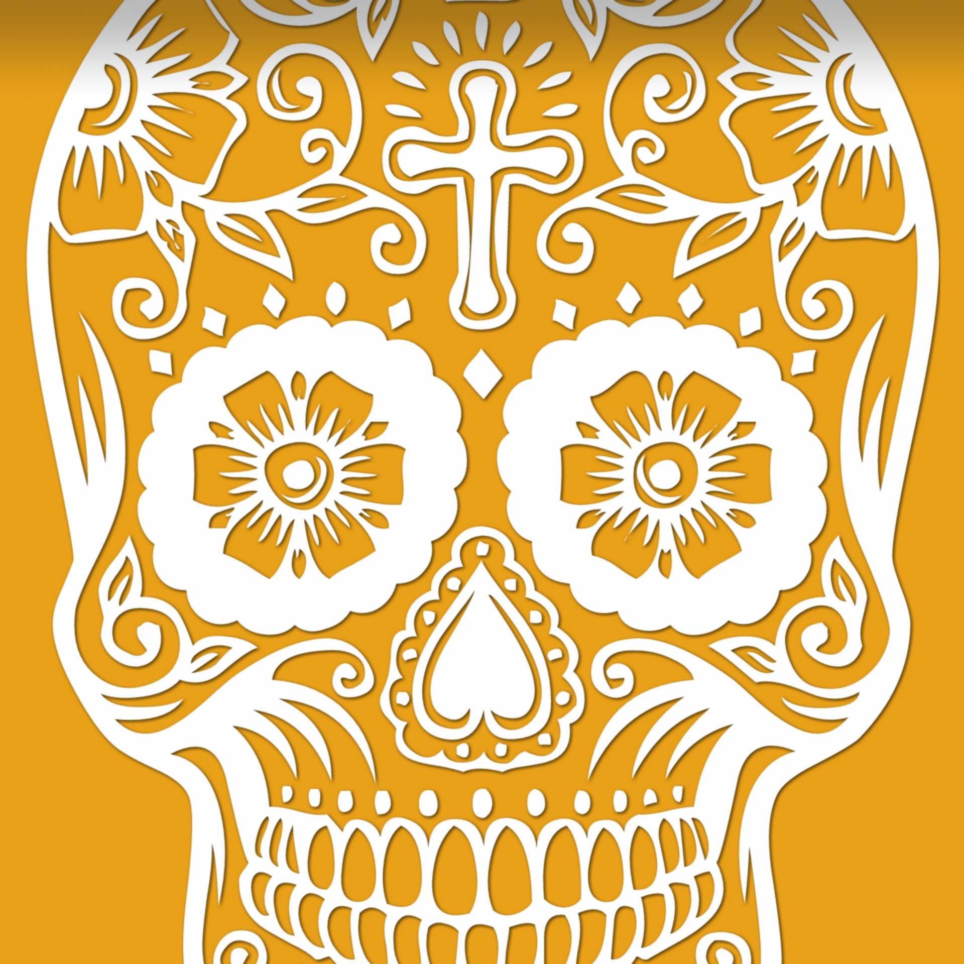 white skull orange free photo