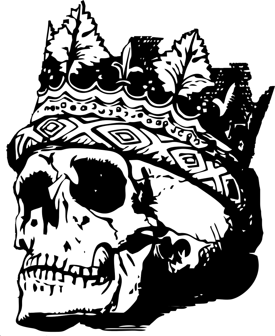 skull with crown skull crown free photo