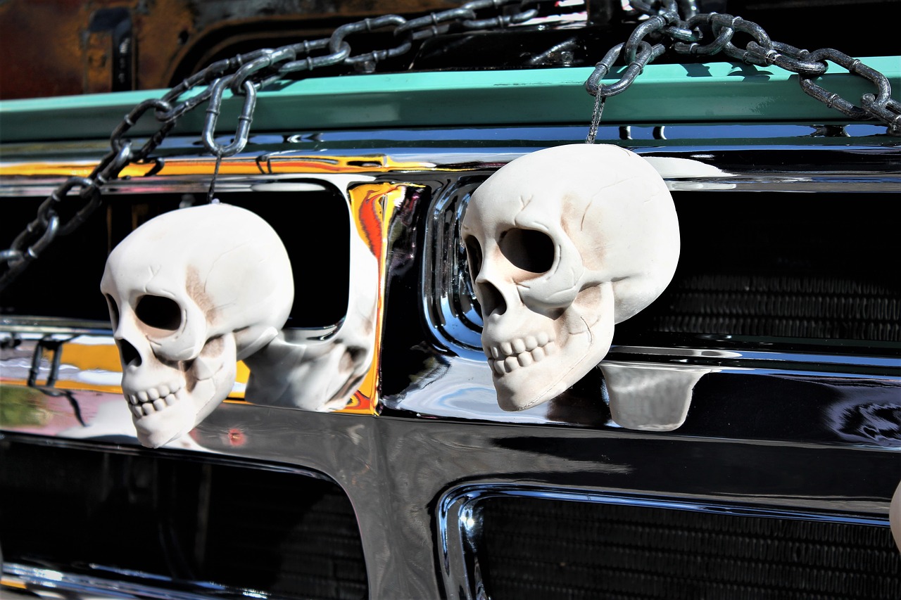 skulls halloween trunk or treat free photo