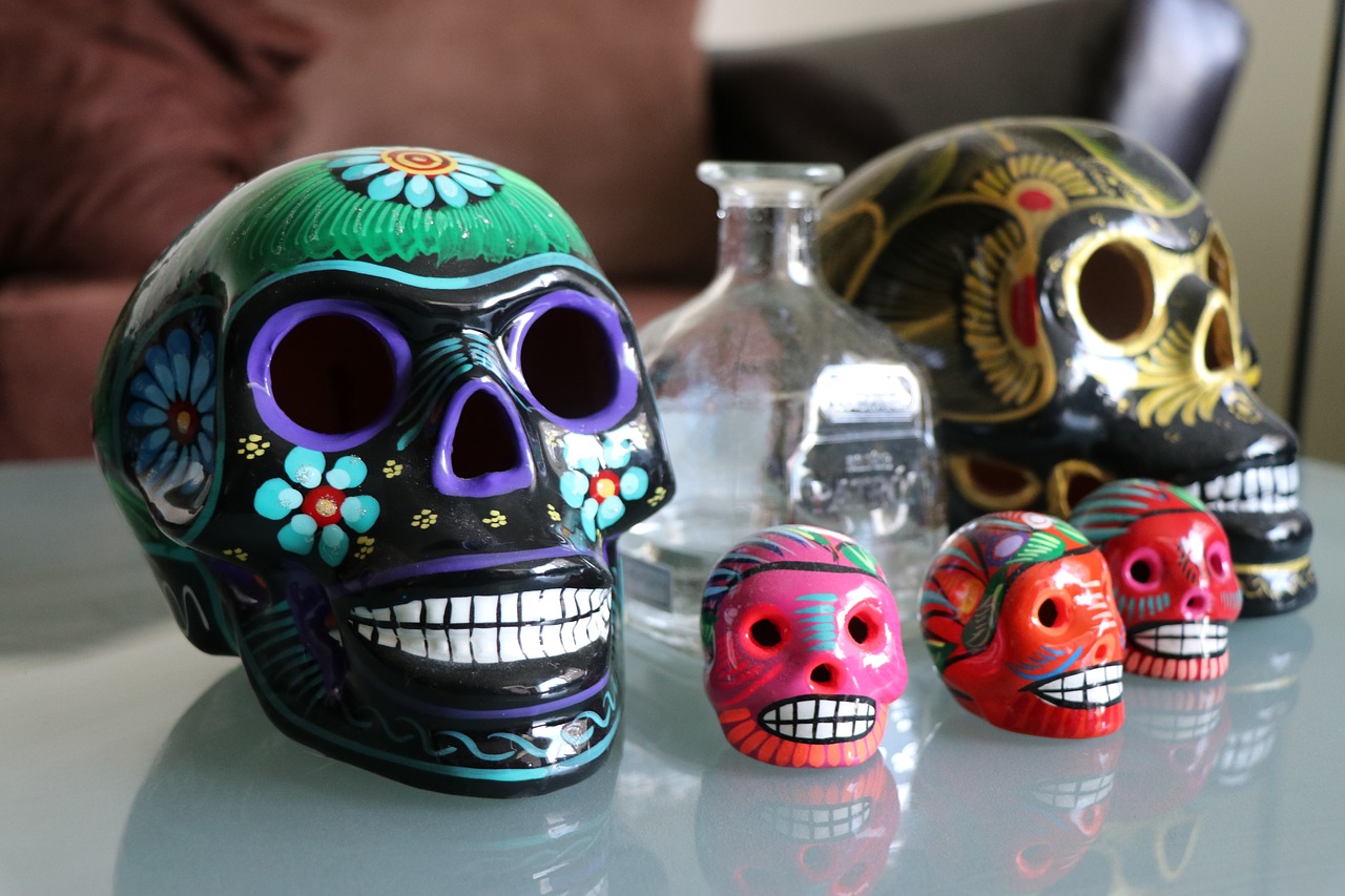 skulls muertos mexico free photo