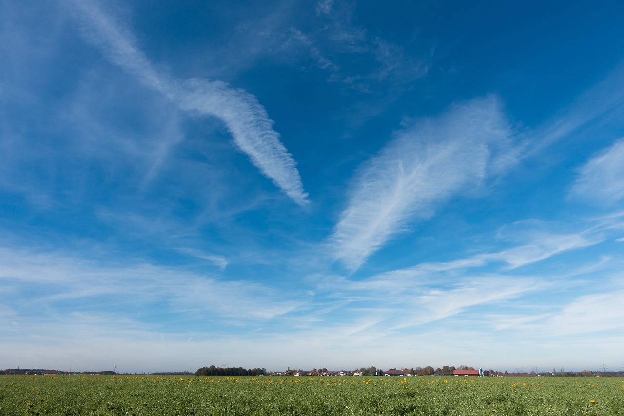 sky white blue free photo