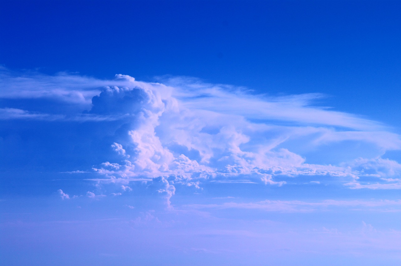 sky cloud plane free photo