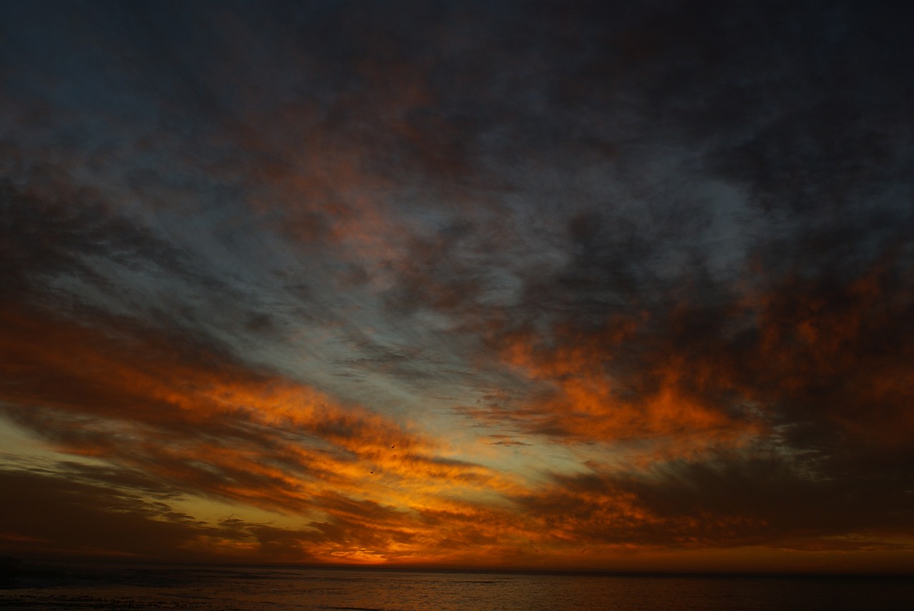 ocean sunset sunlight free photo