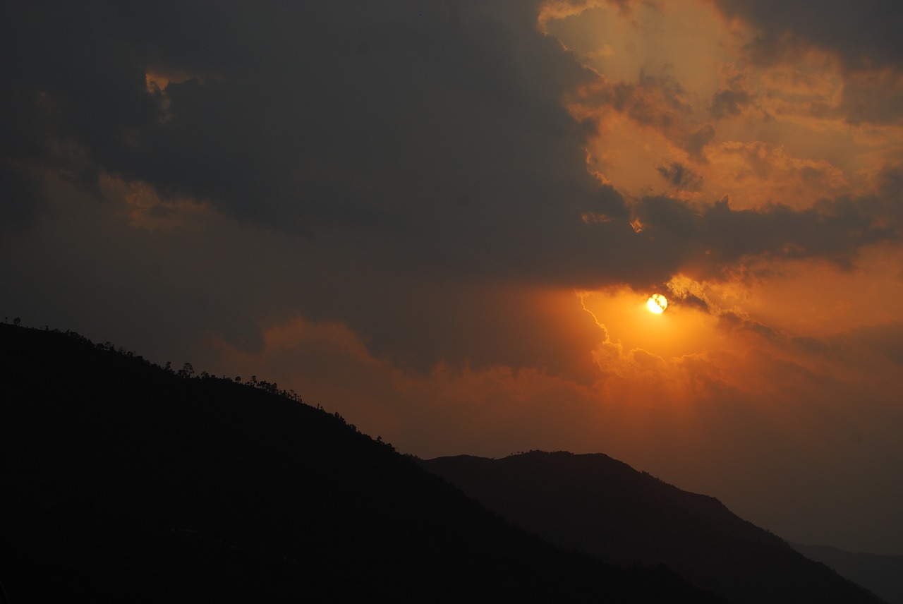 sunset sky clouds free photo