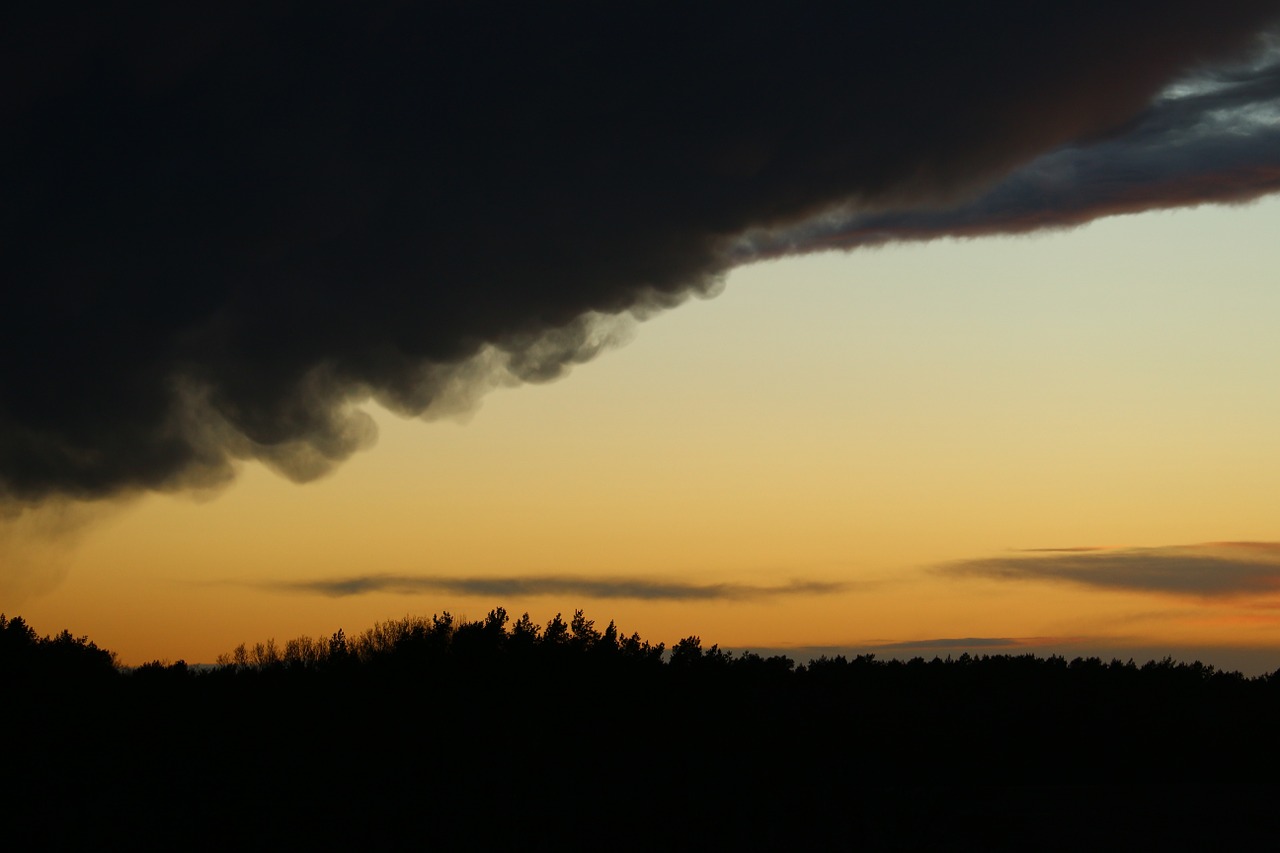 sky clouds evening sky free photo