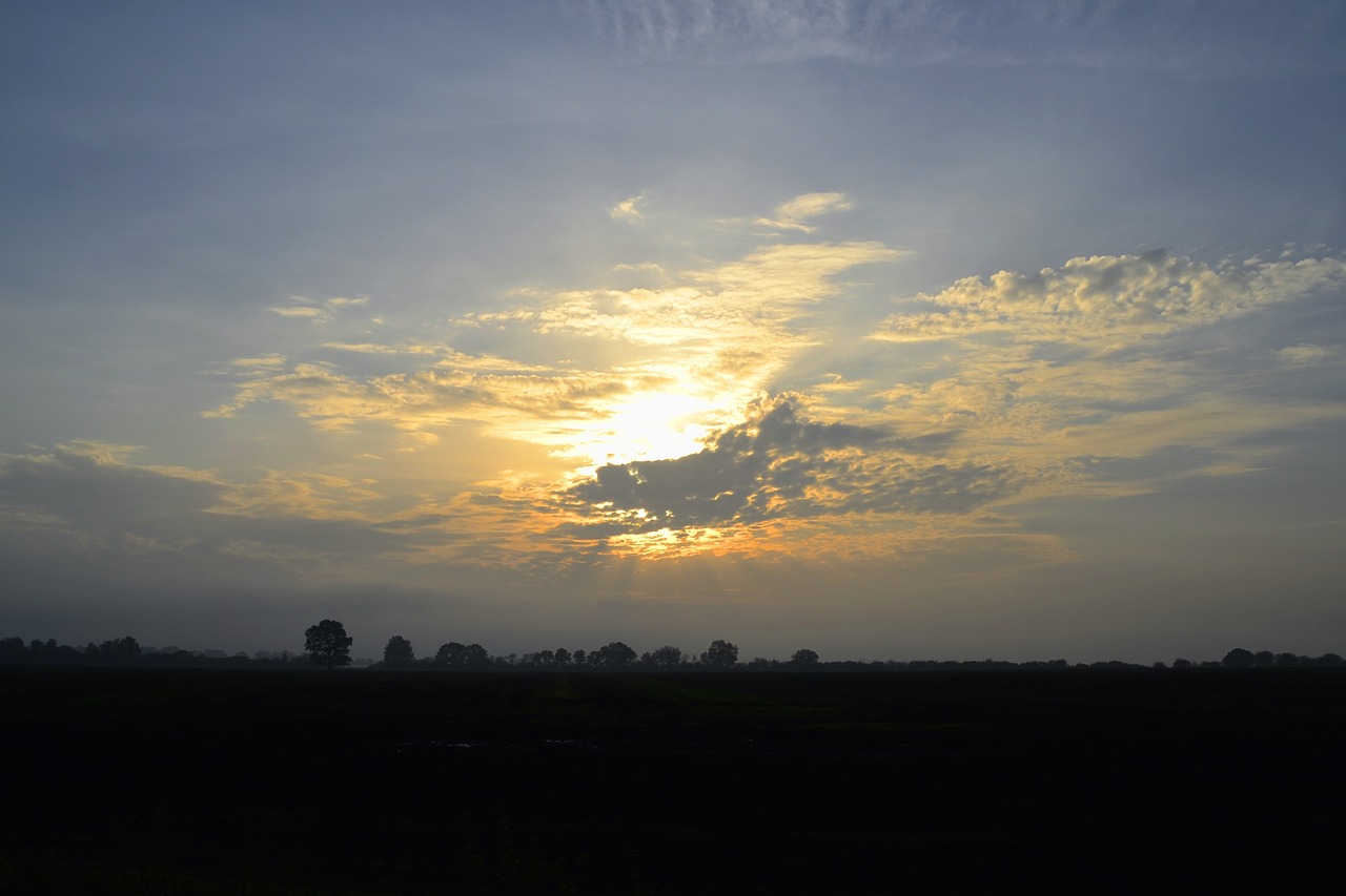 sky sunset abendstimmung free photo