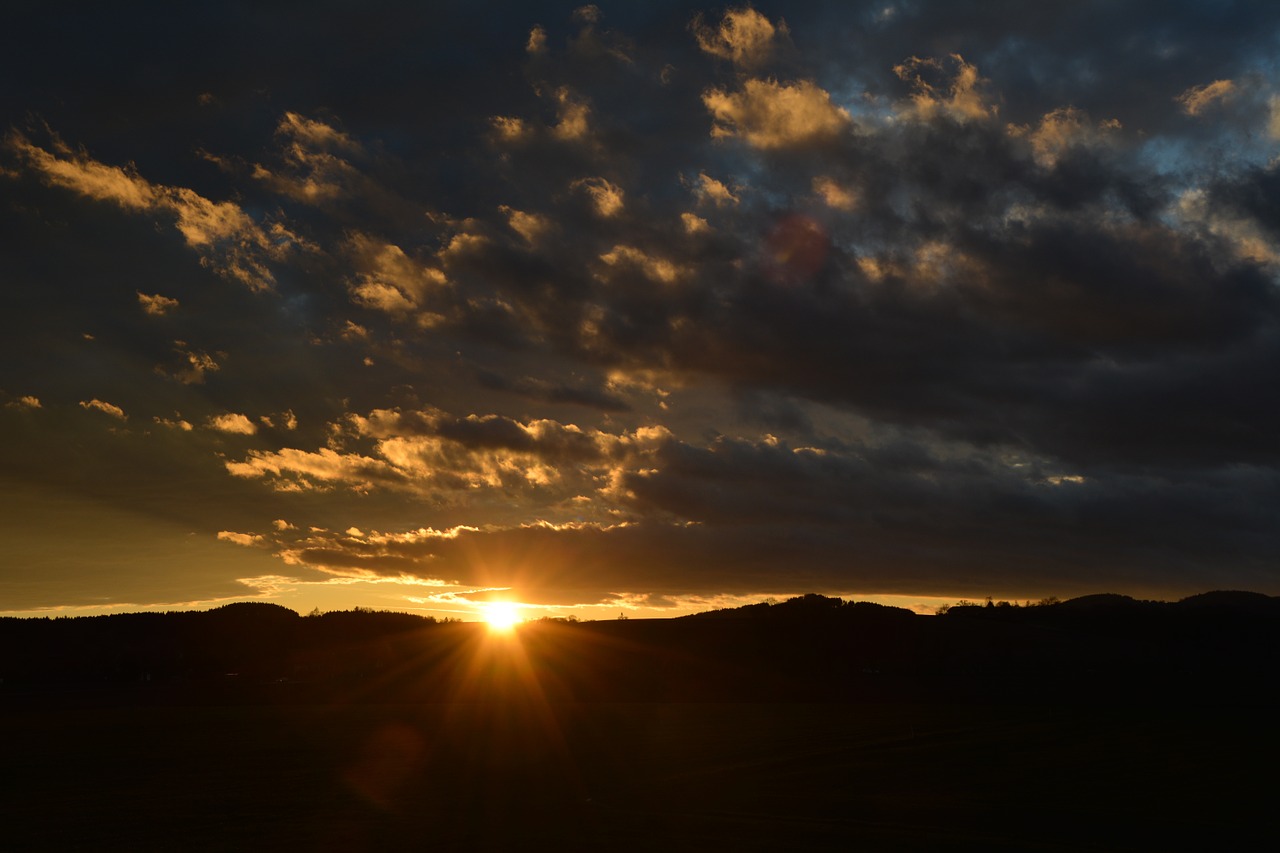 sky clouds sunset free photo