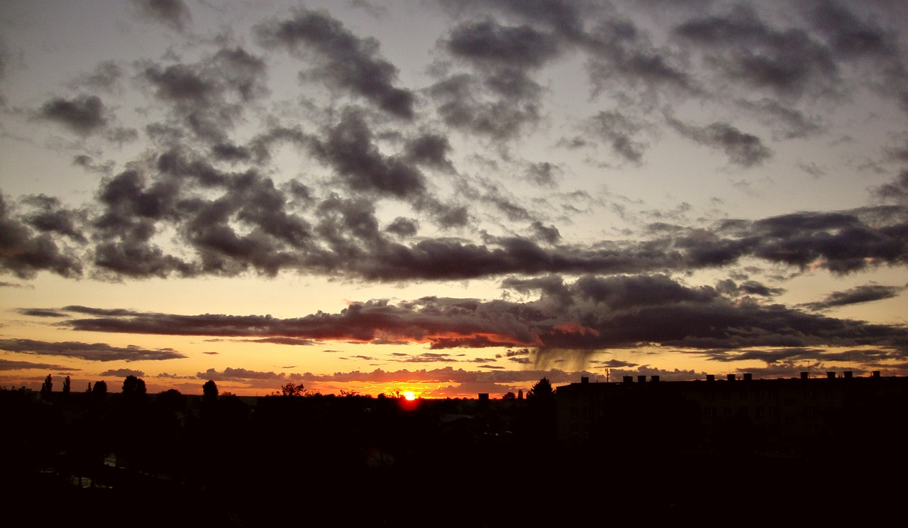 sky clouds evening free photo