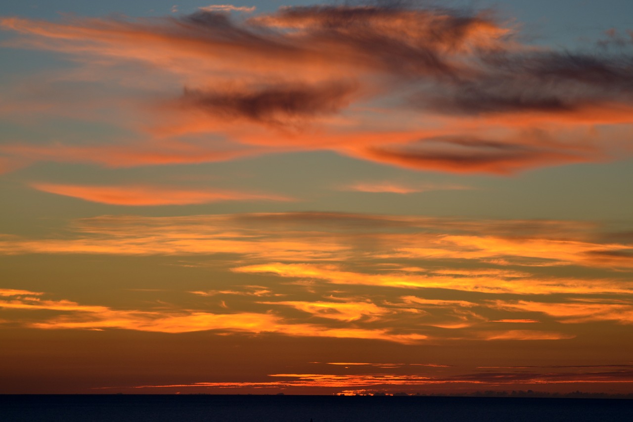 sky clouds red free photo