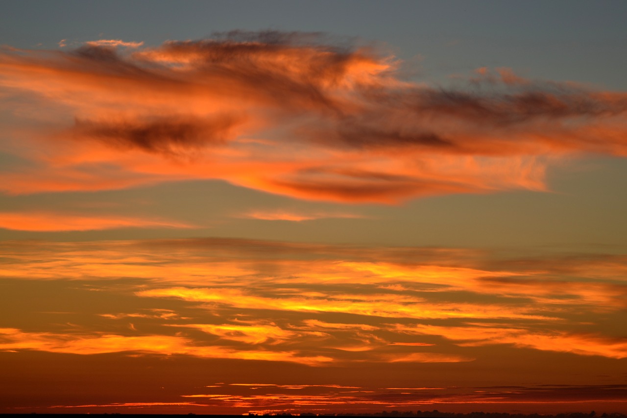 sky clouds red free photo