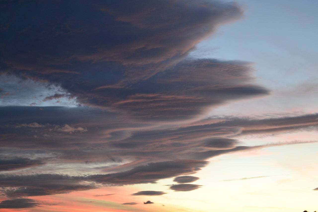 sky clouds red free photo