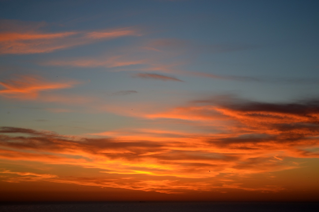 sky clouds red free photo