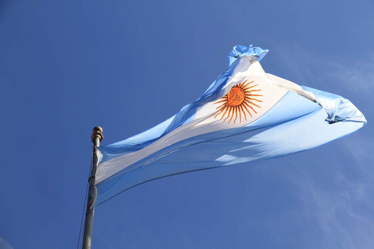 sky blue flag free photo