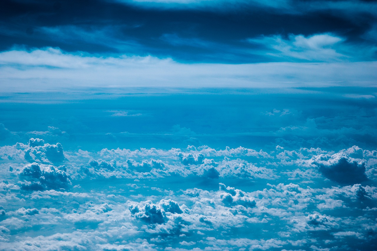 sky clouds blue free photo