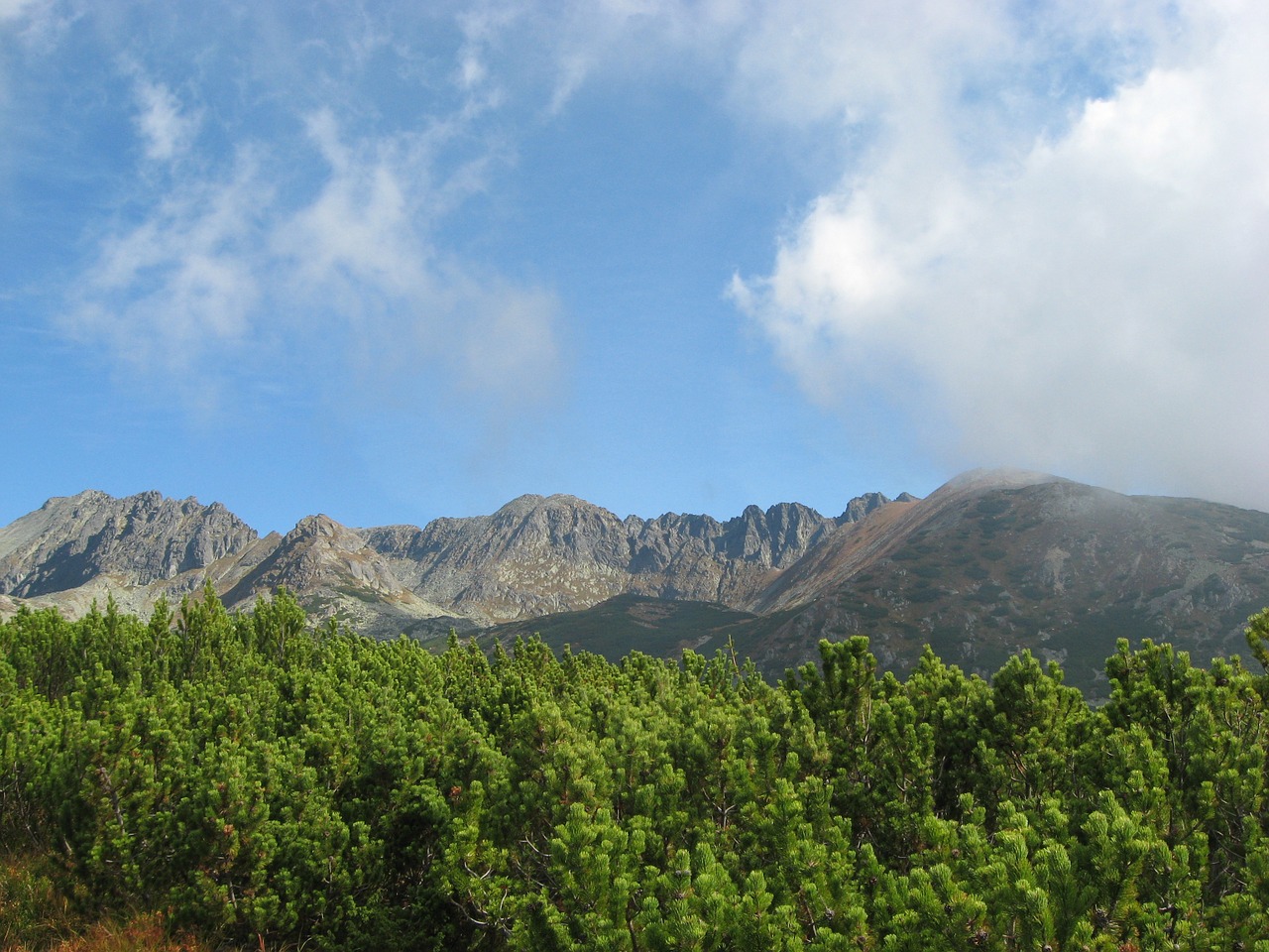 sky clouds mountains free photo