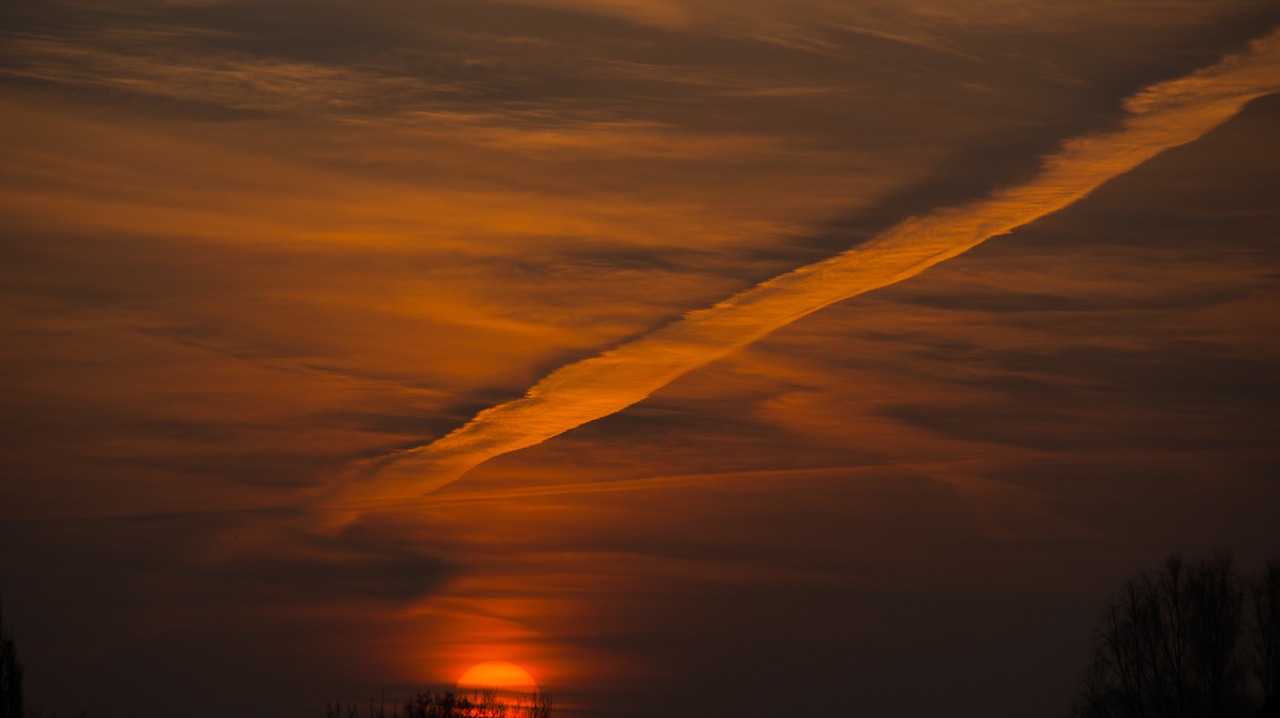 sky sunset evening sky free photo