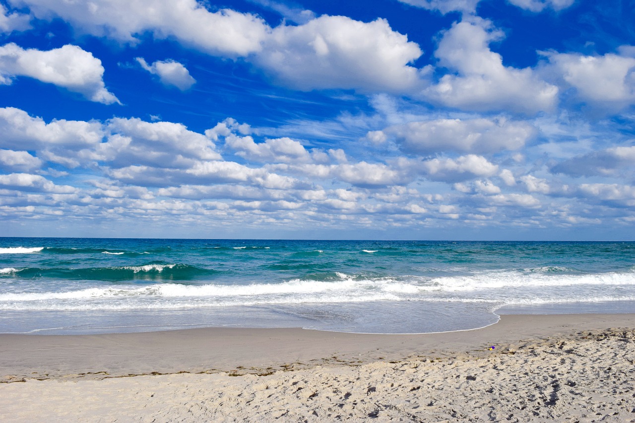 sky clouds beach free photo