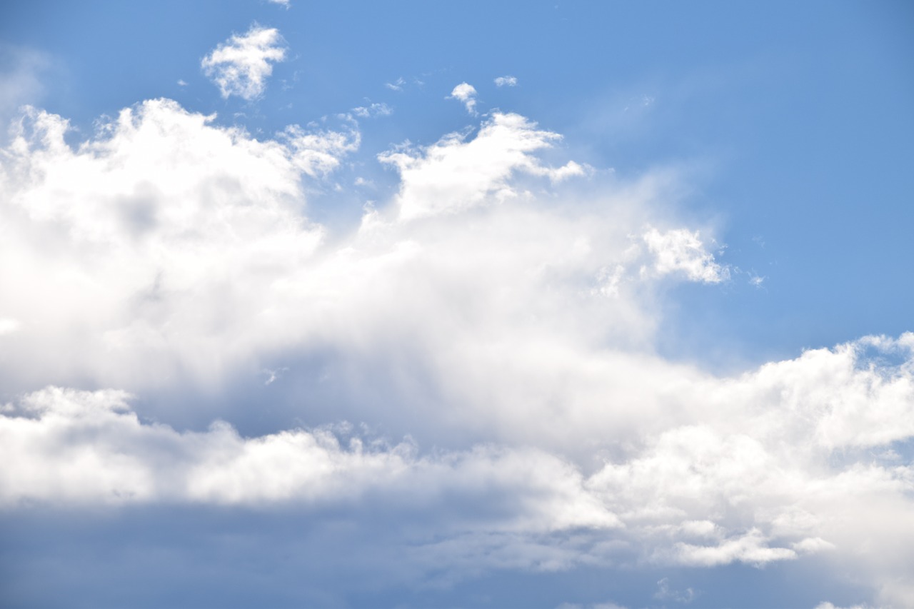 blue sky white clouds heaven free photo