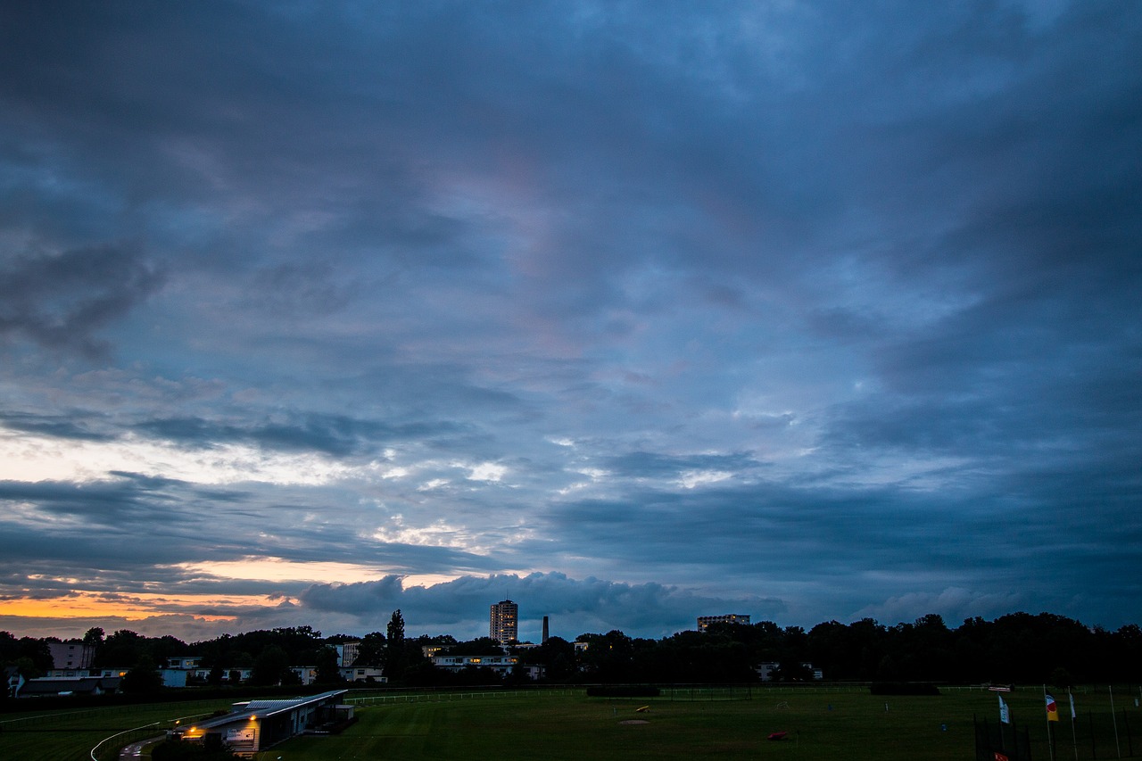 sky city clouds free photo