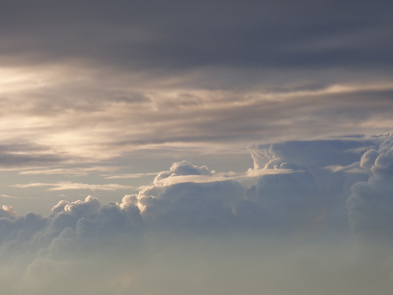 sky clouds evening free photo