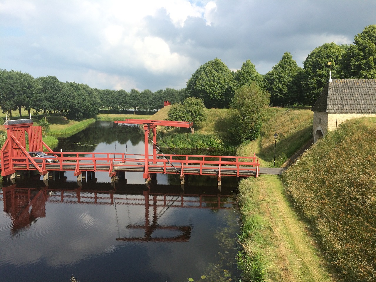 sky lift bridge landscape free photo