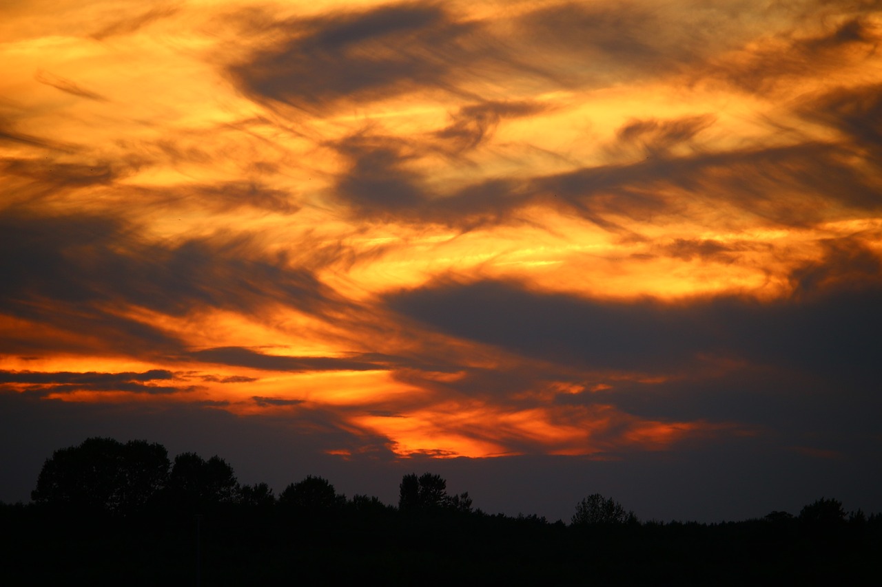 sky clouds afterglow free photo