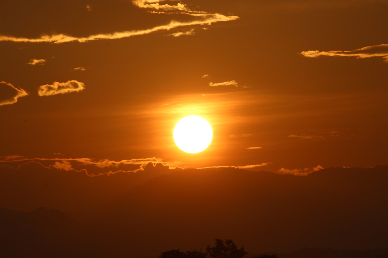 sky morning orange free photo