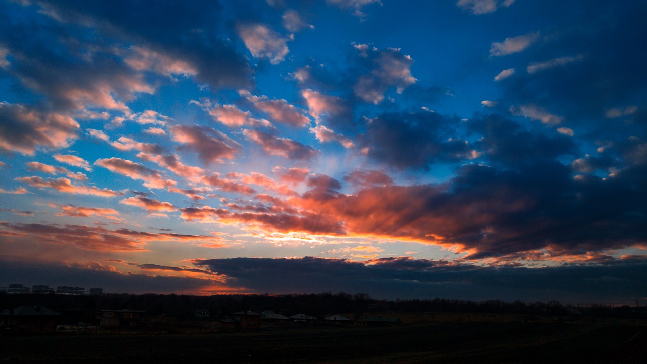 sky blue clouds free photo