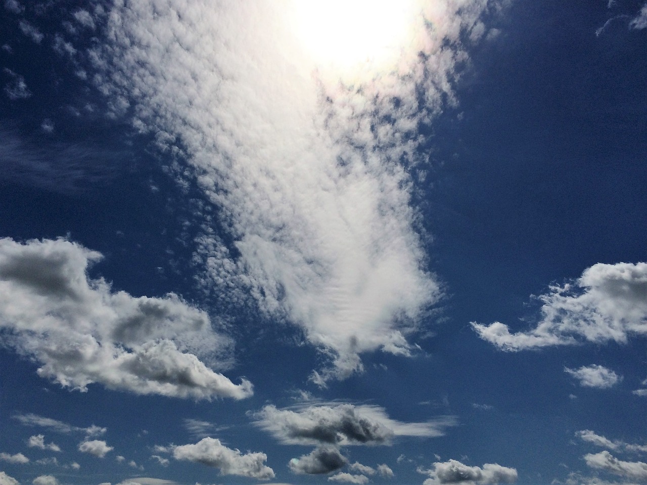 sky clouds blue free photo