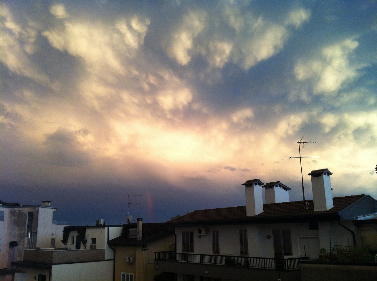 sky sunset clouds free photo