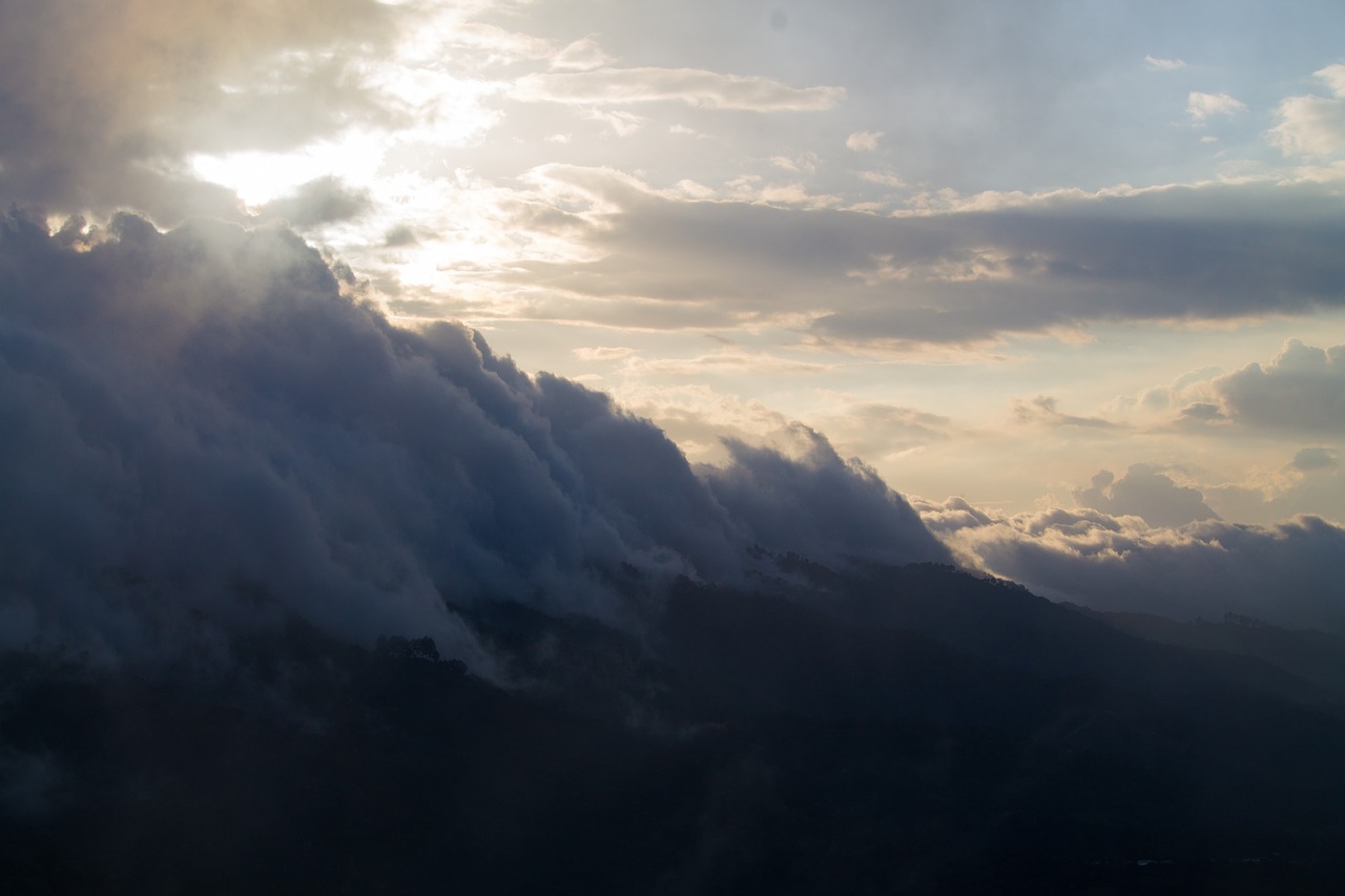 sky clouds mountain free photo