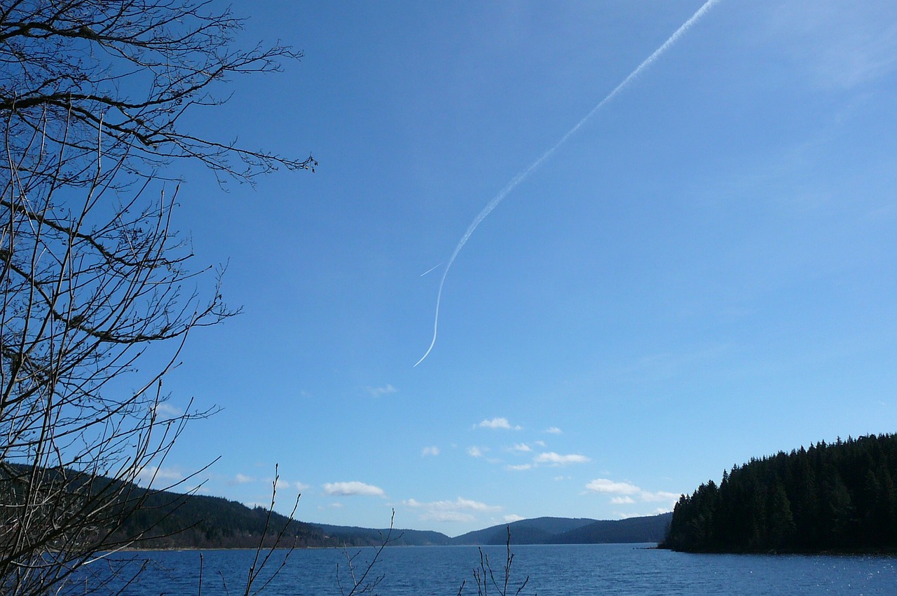 sky contrail clouds free photo