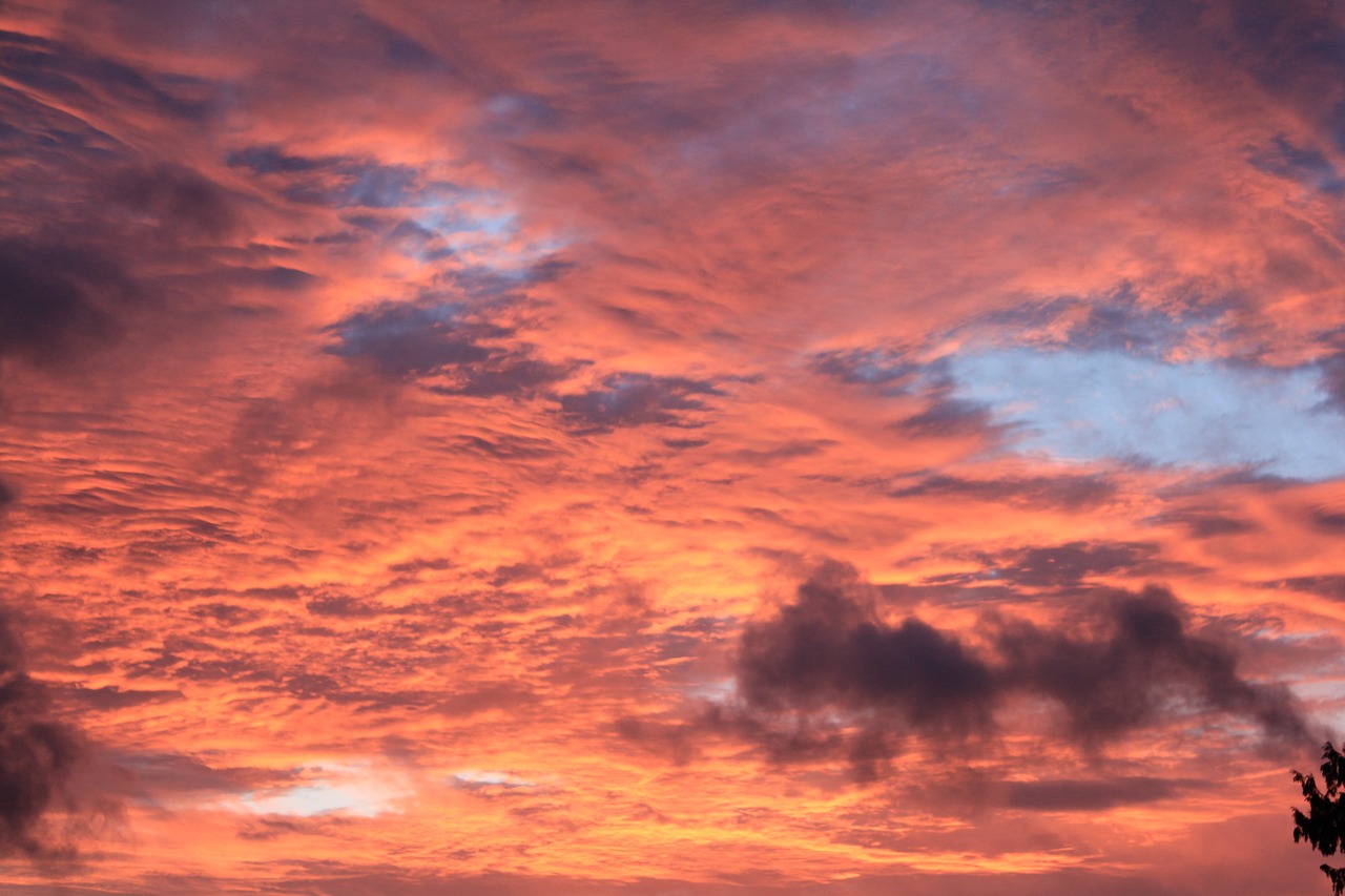 sky red sunset free photo