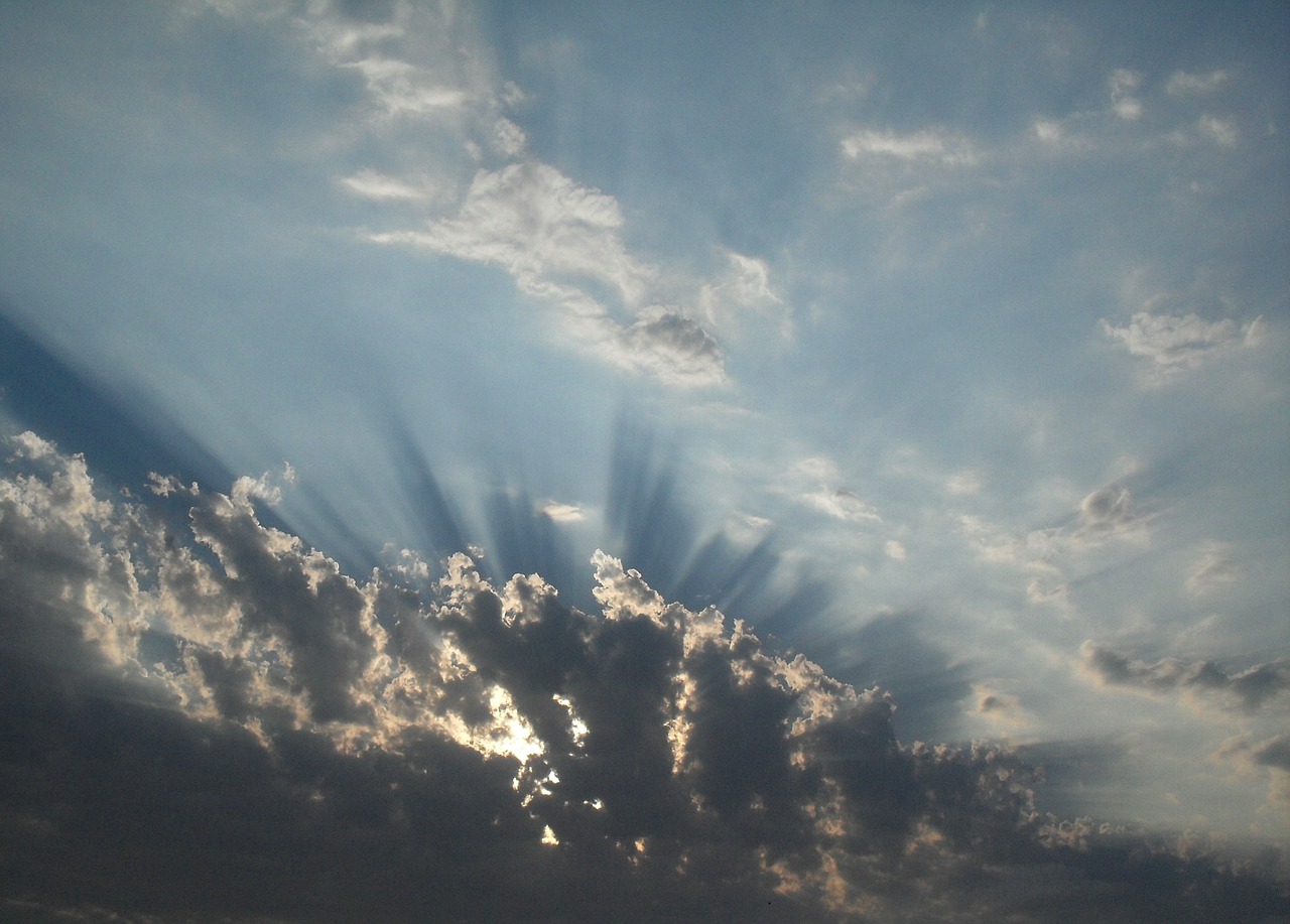 sky clouds light and shadow free photo