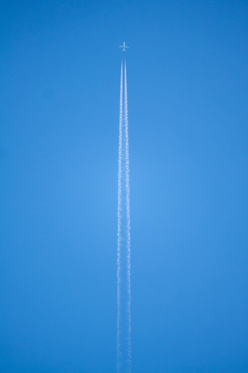 sky airplane flight free photo