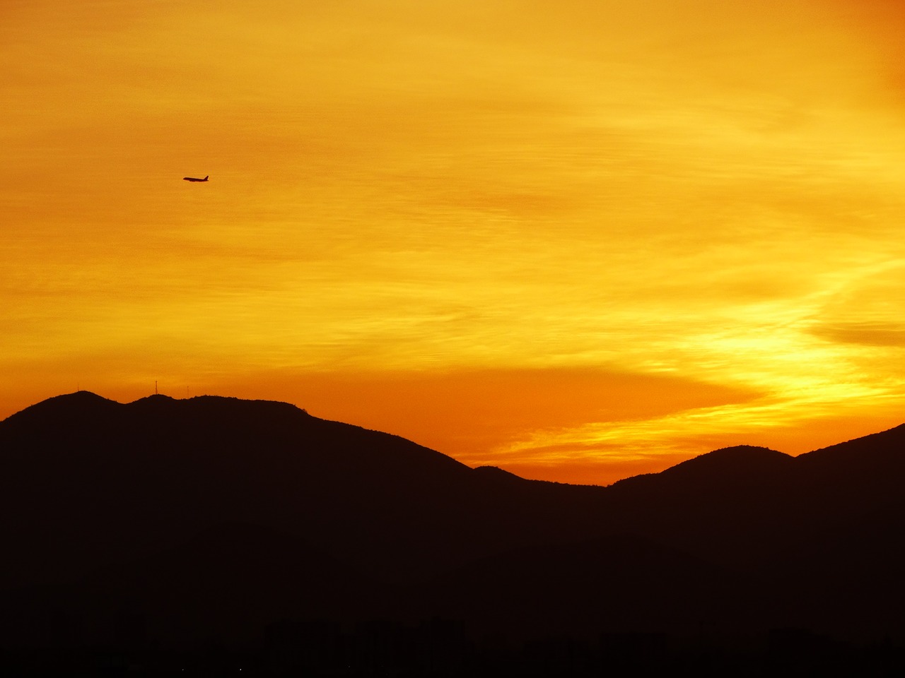 sky santiago sunset free photo