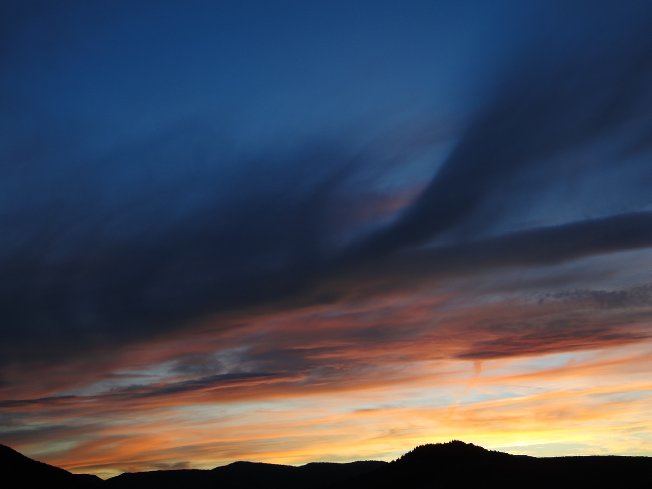 sky sunset clouds free photo