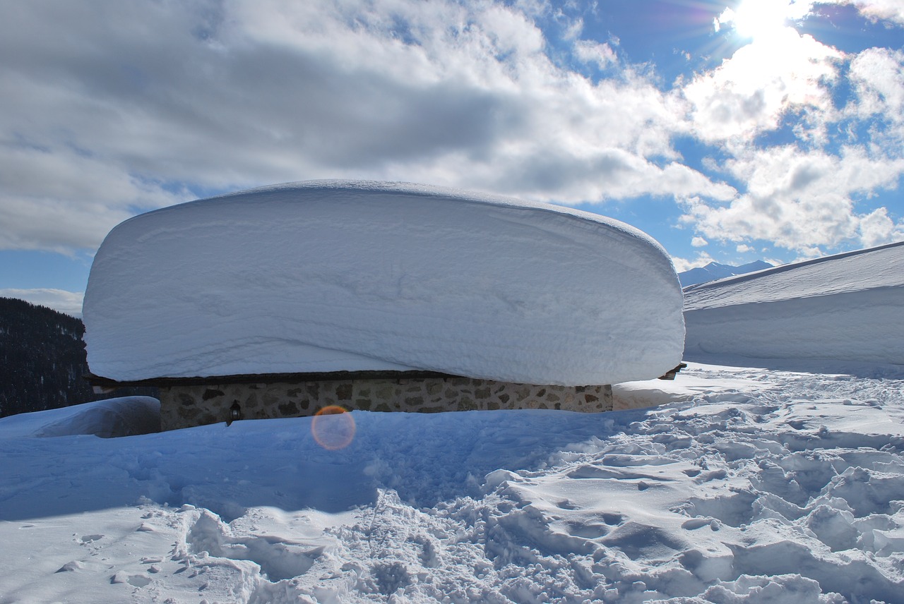 sky snow mountain free photo