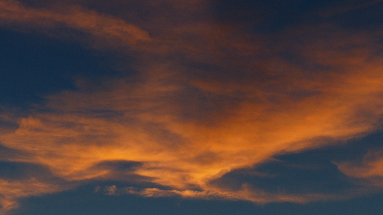 sky clouds orange free photo