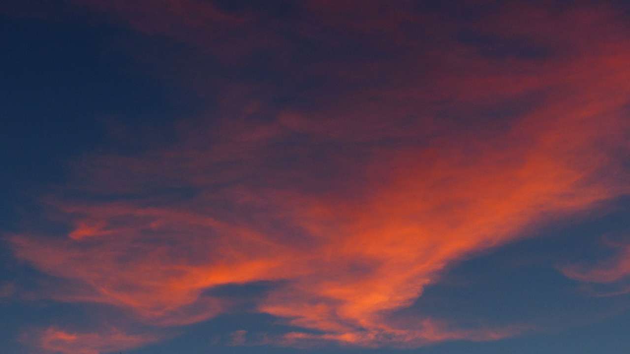 sky clouds red free photo