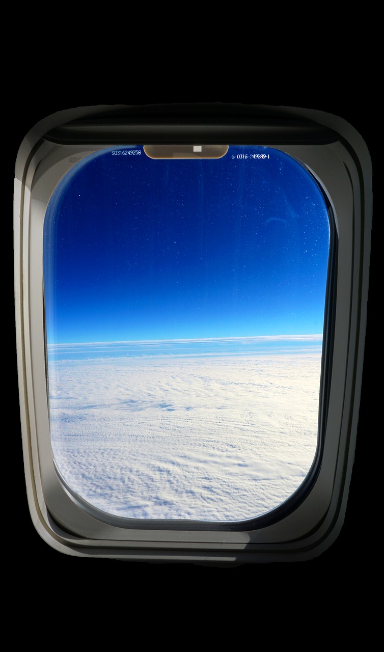 sky window airplane window free photo