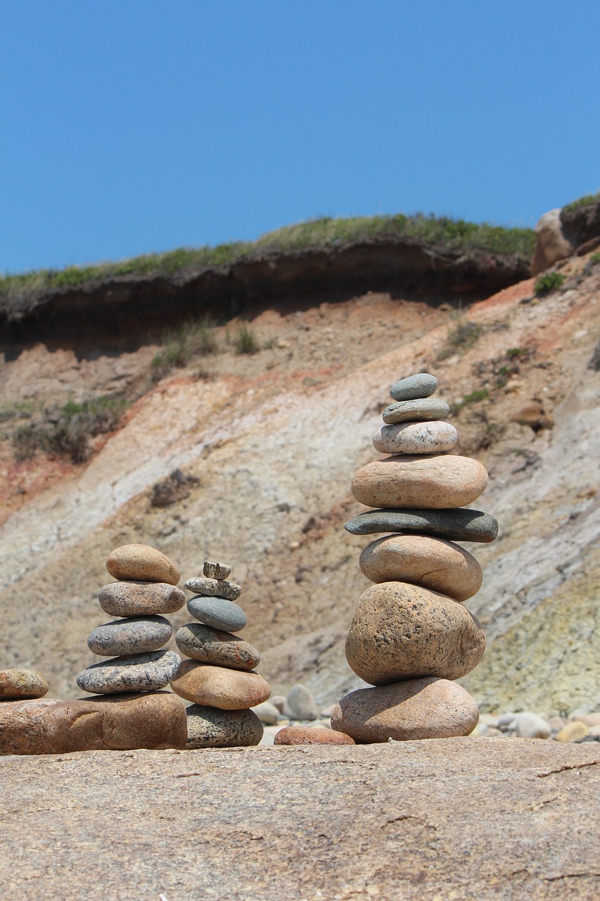 sky battery rocks stones free photo