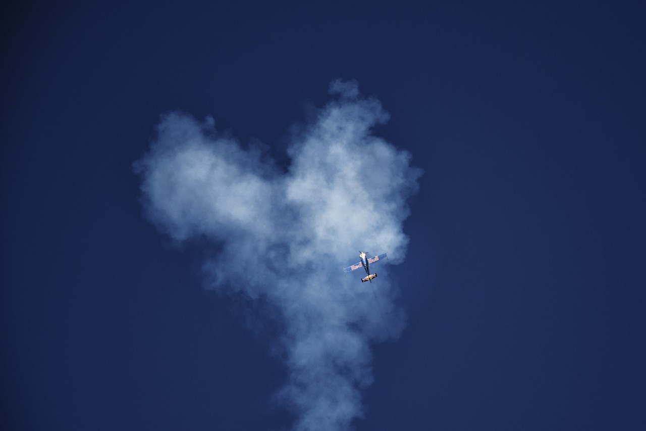 sky aircraft red bull free photo