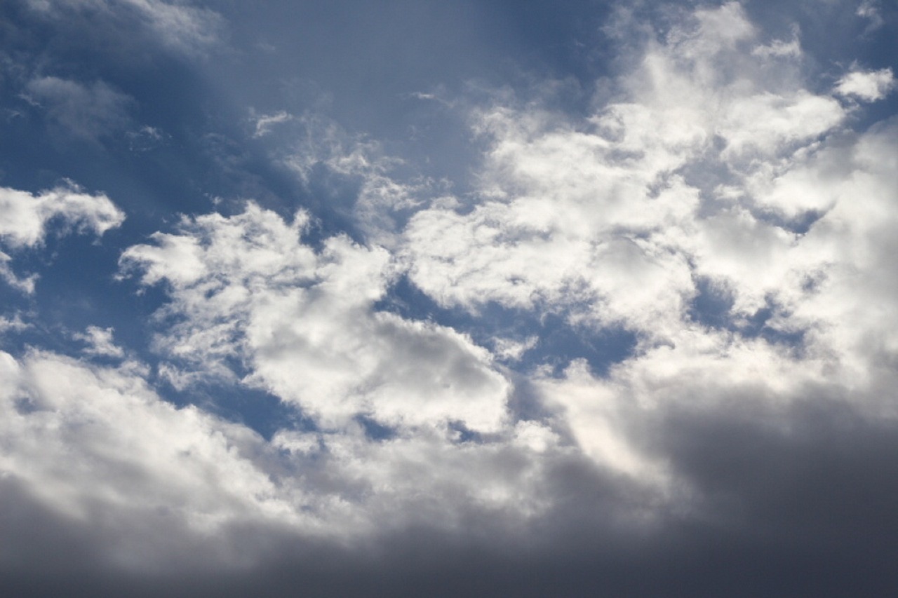 sky blue white clouds free photo