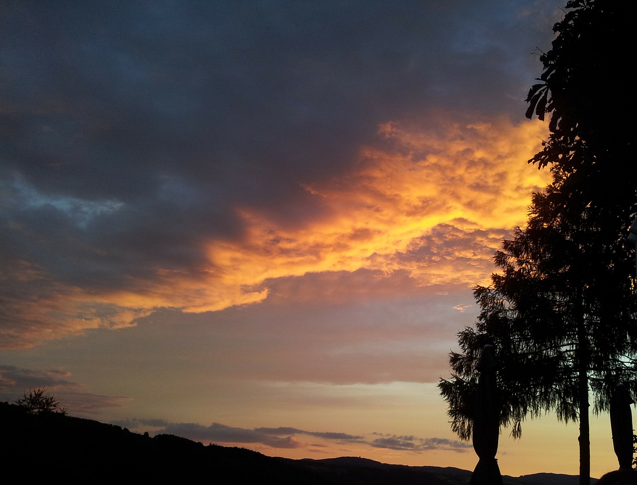 sky sunset clouds free photo