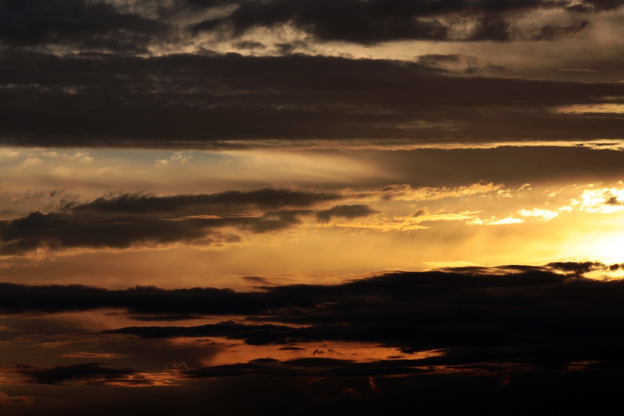 sky clouds sunset free photo