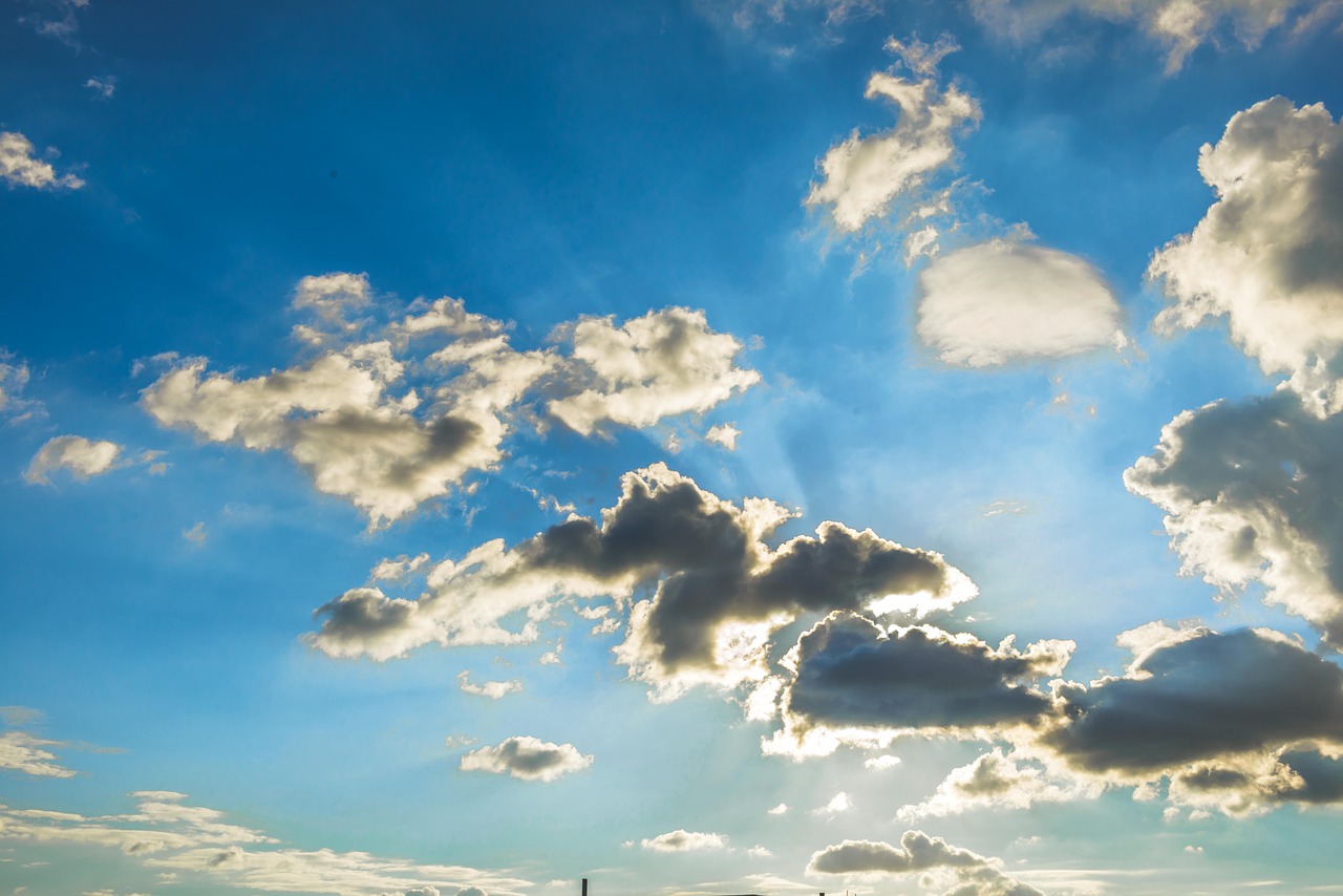 sky clouds in sky blue sky free photo