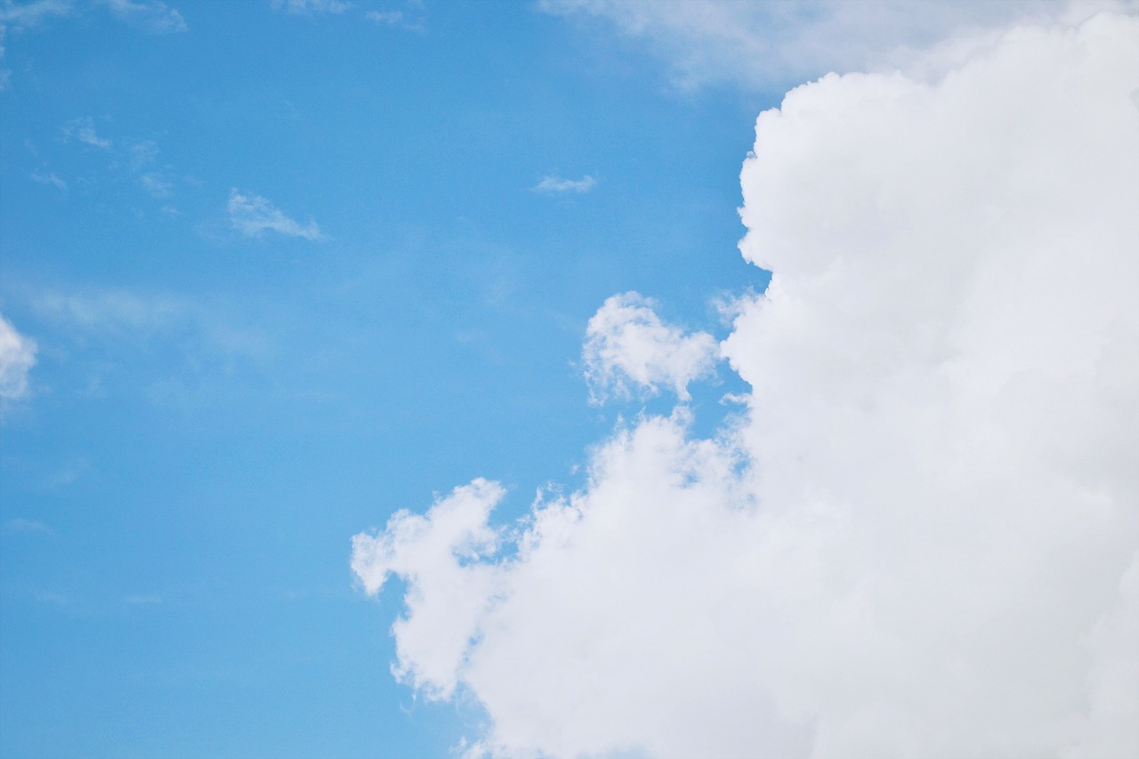 sky blue sky clouds free photo