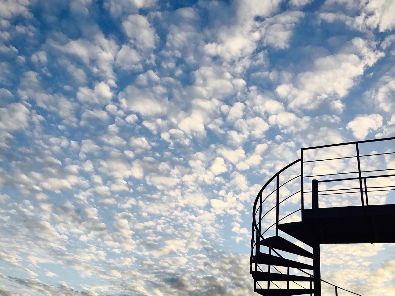 sky sunset steps free photo