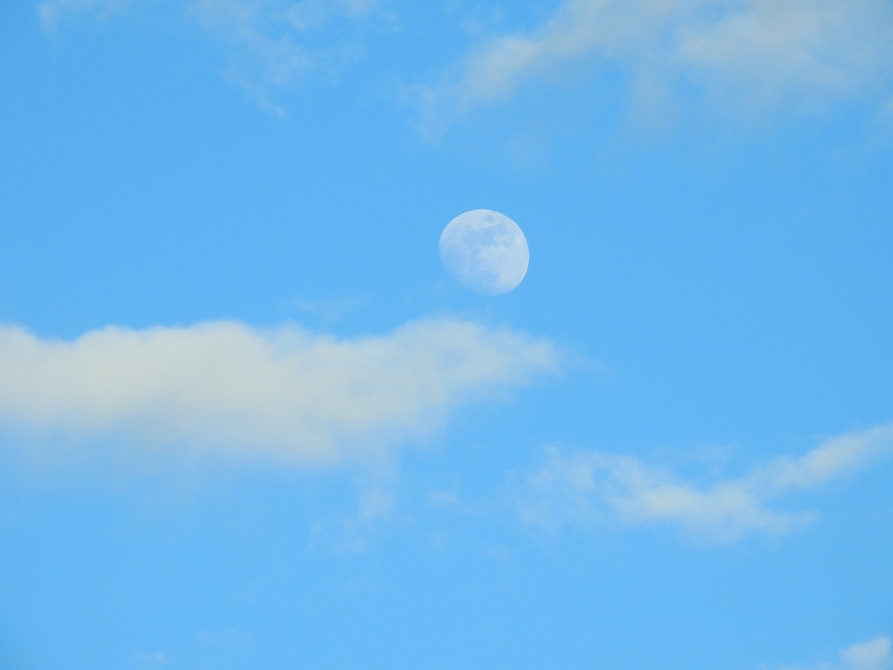 sky clouds moon free photo